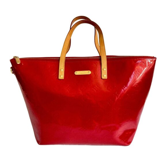 Louis Vuitton Handbags - Louis Vuitton Monogram Vernis Leather Tote Red